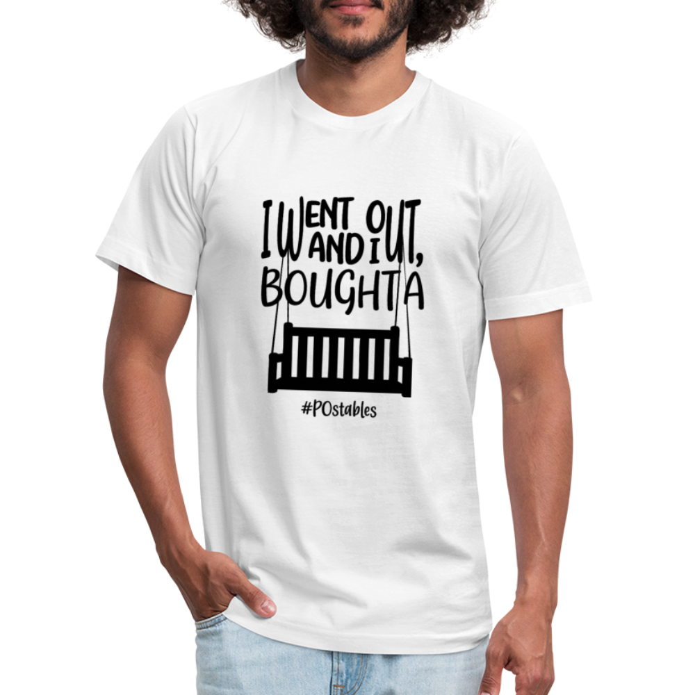 I went out, and I bought a porch swing B Unisex Jersey T-Shirt by Bella + Canvas - white