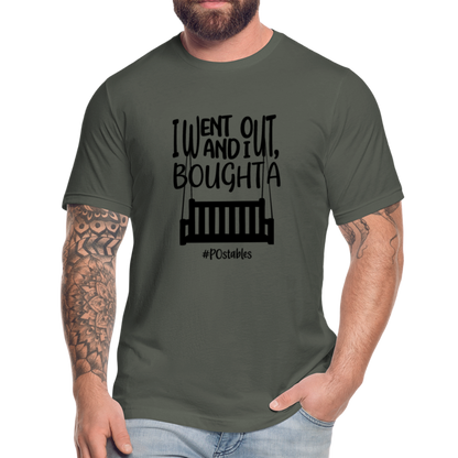 I went out, and I bought a porch swing B Unisex Jersey T-Shirt by Bella + Canvas - asphalt