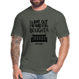 I went out, and I bought a porch swing B Unisex Jersey T-Shirt by Bella + Canvas - asphalt