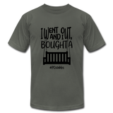 I went out, and I bought a porch swing B Unisex Jersey T-Shirt by Bella + Canvas - asphalt