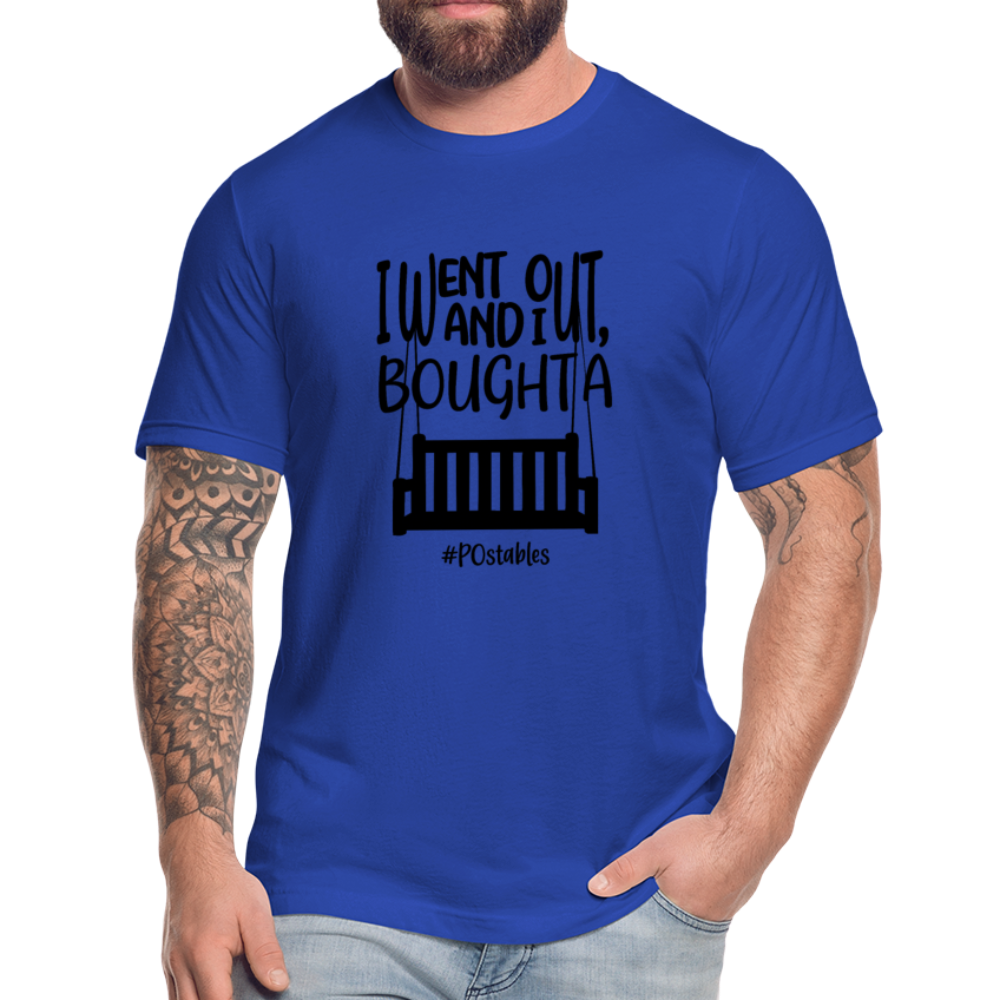 I went out, and I bought a porch swing B Unisex Jersey T-Shirt by Bella + Canvas - royal blue