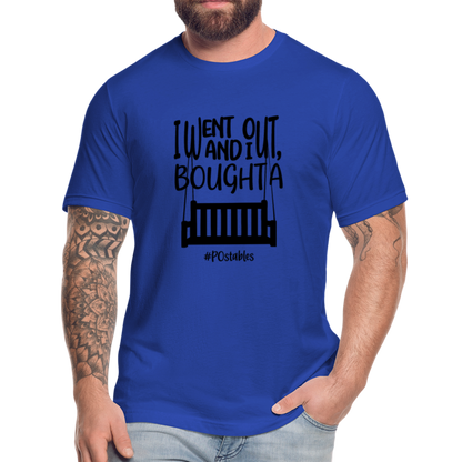 I went out, and I bought a porch swing B Unisex Jersey T-Shirt by Bella + Canvas - royal blue