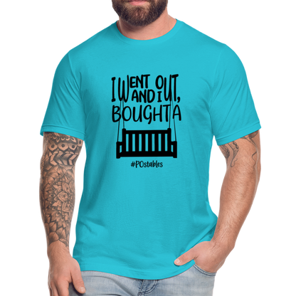 I went out, and I bought a porch swing B Unisex Jersey T-Shirt by Bella + Canvas - turquoise