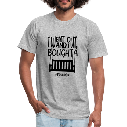 I went out, and I bought a porch swing B Unisex Jersey T-Shirt by Bella + Canvas - heather gray