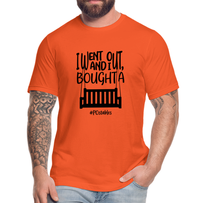 I went out, and I bought a porch swing B Unisex Jersey T-Shirt by Bella + Canvas - orange