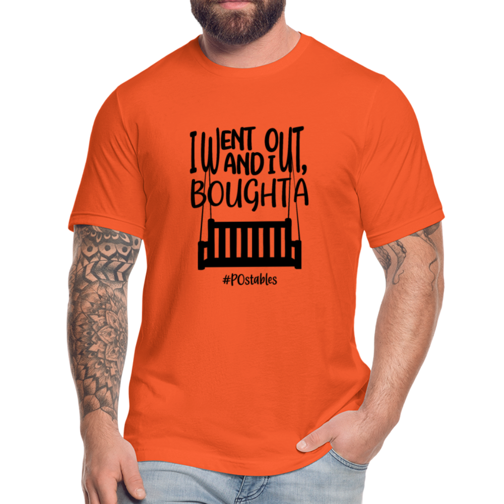 I went out, and I bought a porch swing B Unisex Jersey T-Shirt by Bella + Canvas - orange