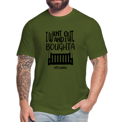 I went out, and I bought a porch swing B Unisex Jersey T-Shirt by Bella + Canvas - olive