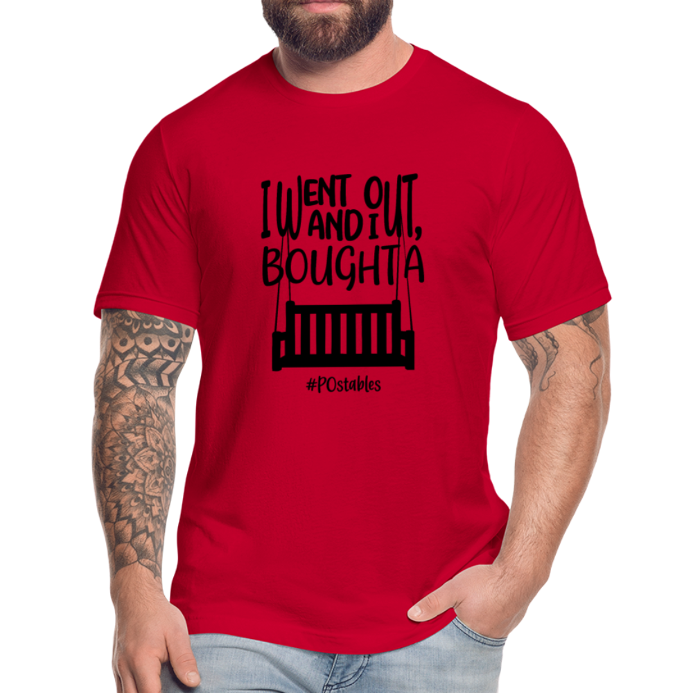 I went out, and I bought a porch swing B Unisex Jersey T-Shirt by Bella + Canvas - red