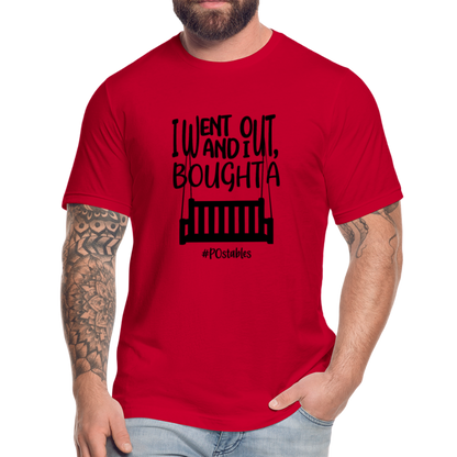 I went out, and I bought a porch swing B Unisex Jersey T-Shirt by Bella + Canvas - red