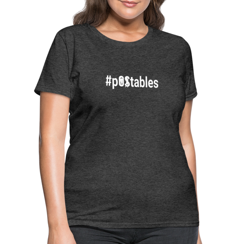 #POstables Outline W Women's T-Shirt - heather black