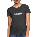 #POstables Outline W Women's T-Shirt - heather black