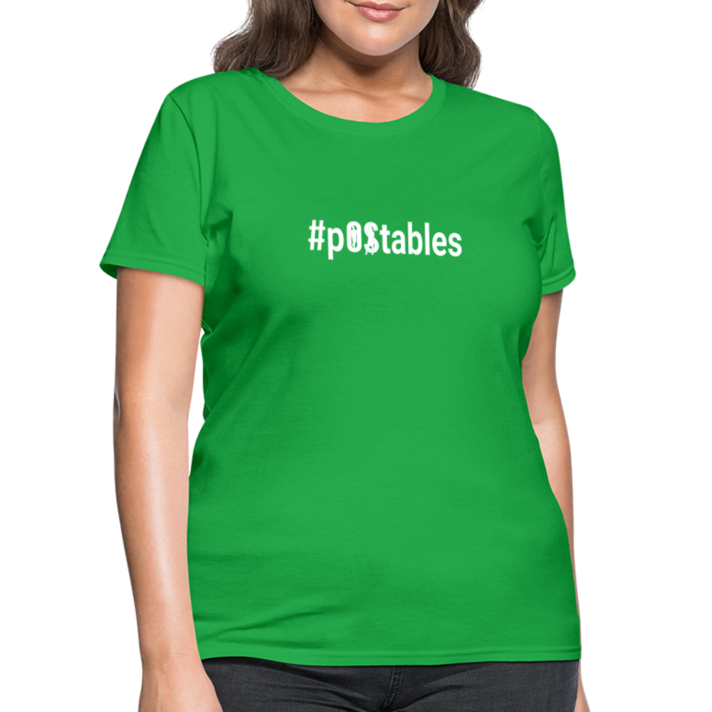 #POstables Outline W Women's T-Shirt - bright green