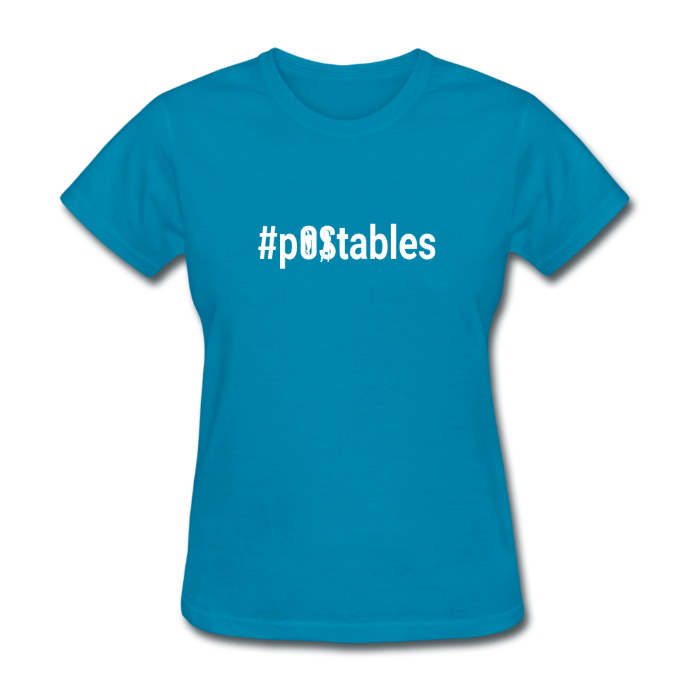 #POstables Outline W Women's T-Shirt - turquoise