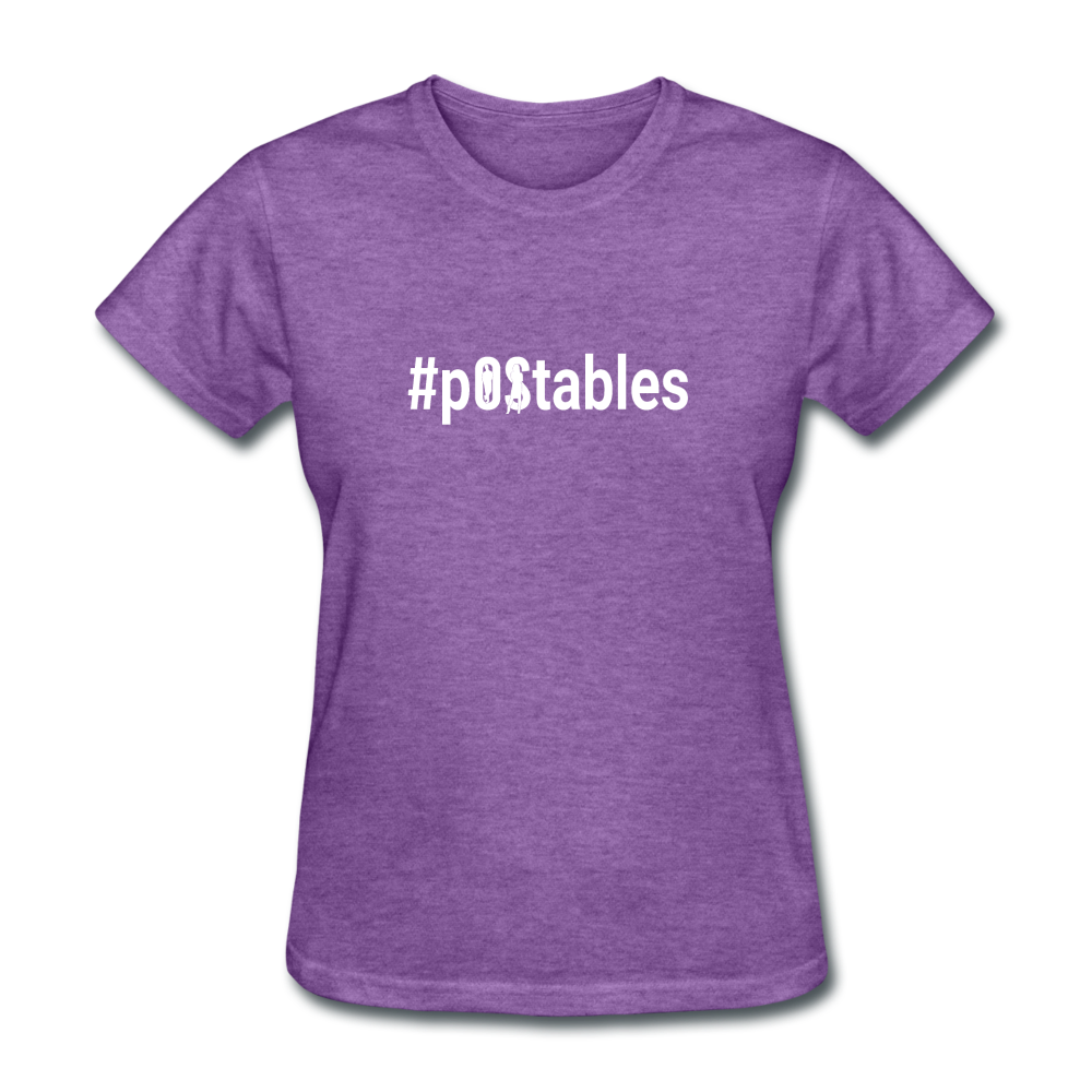 #POstables Outline W Women's T-Shirt - purple heather