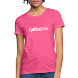 #POstables Outline W Women's T-Shirt - heather pink