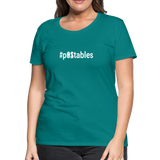 #POstables Outline W Women’s Premium T-Shirt - teal