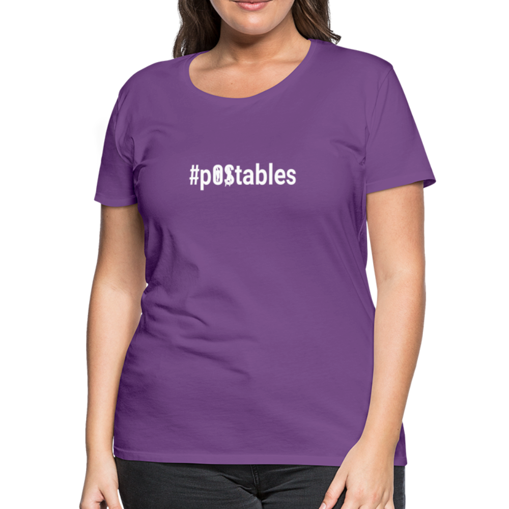 #POstables Outline W Women’s Premium T-Shirt - purple