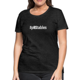 #POstables Outline W Women’s Premium T-Shirt - charcoal grey