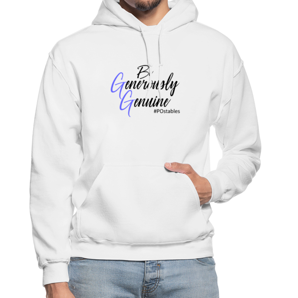 Be Generously Genuine B Gildan Heavy Blend Adult Hoodie - white