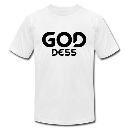 Goddess B Unisex Jersey T-Shirt by Bella + Canvas - white