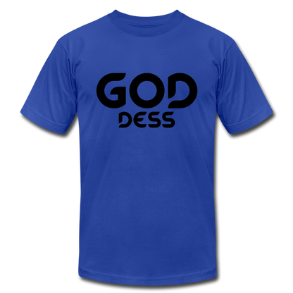 Goddess B Unisex Jersey T-Shirt by Bella + Canvas - royal blue