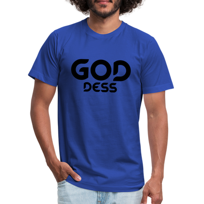 Goddess B Unisex Jersey T-Shirt by Bella + Canvas - royal blue