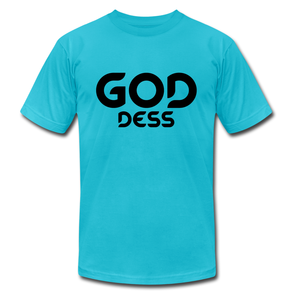 Goddess B Unisex Jersey T-Shirt by Bella + Canvas - turquoise