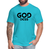 Goddess B Unisex Jersey T-Shirt by Bella + Canvas - turquoise