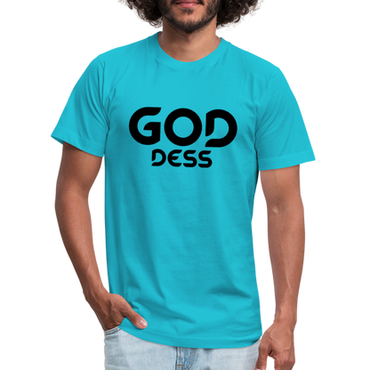 Goddess B Unisex Jersey T-Shirt by Bella + Canvas - turquoise