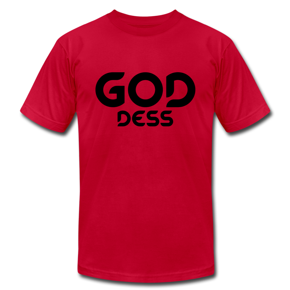Goddess B Unisex Jersey T-Shirt by Bella + Canvas - red