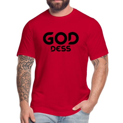 Goddess B Unisex Jersey T-Shirt by Bella + Canvas - red