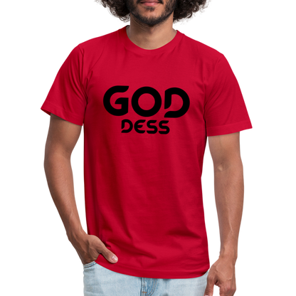 Goddess B Unisex Jersey T-Shirt by Bella + Canvas - red