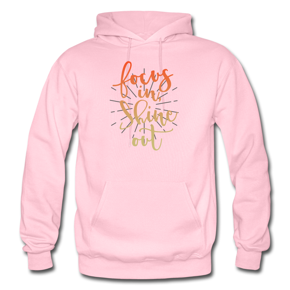Focus in Shine Out O Gildan Heavy Blend Adult Hoodie - light pink