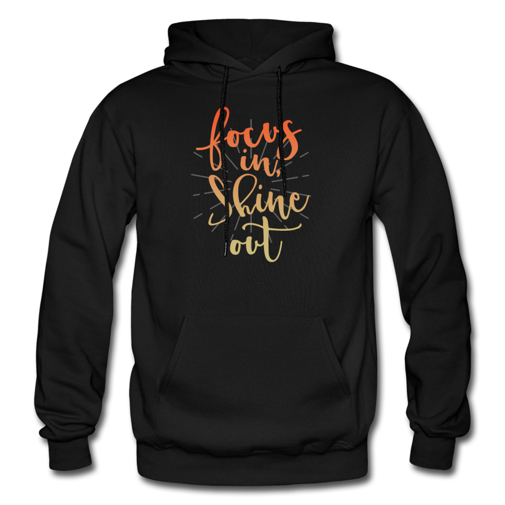 Focus in Shine Out O Gildan Heavy Blend Adult Hoodie - black