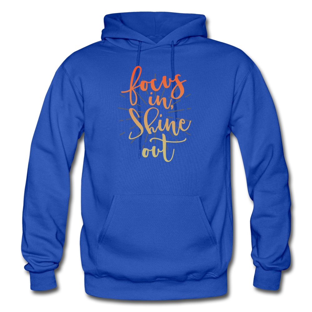 Focus in Shine Out O Gildan Heavy Blend Adult Hoodie - royal blue