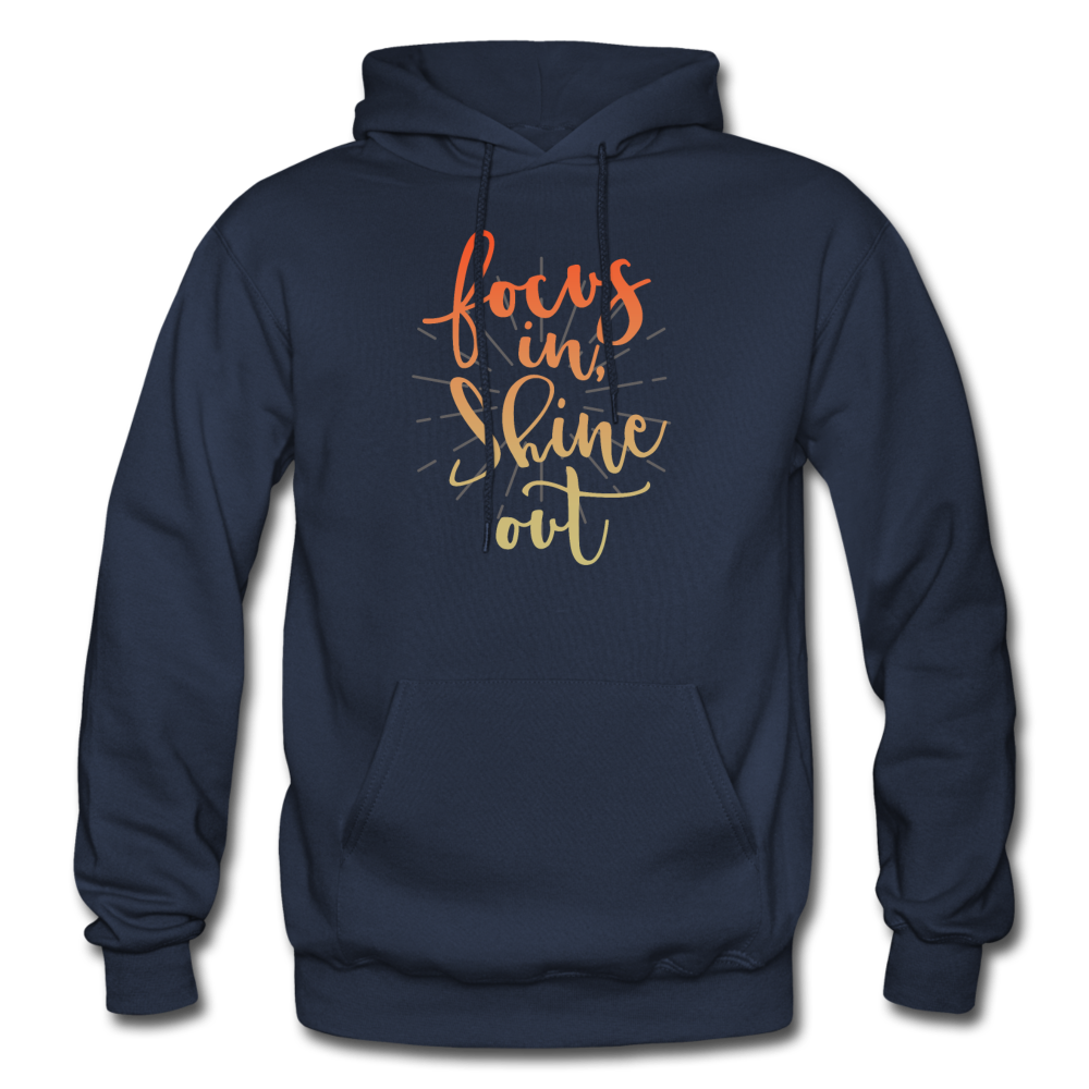 Focus in Shine Out O Gildan Heavy Blend Adult Hoodie - navy