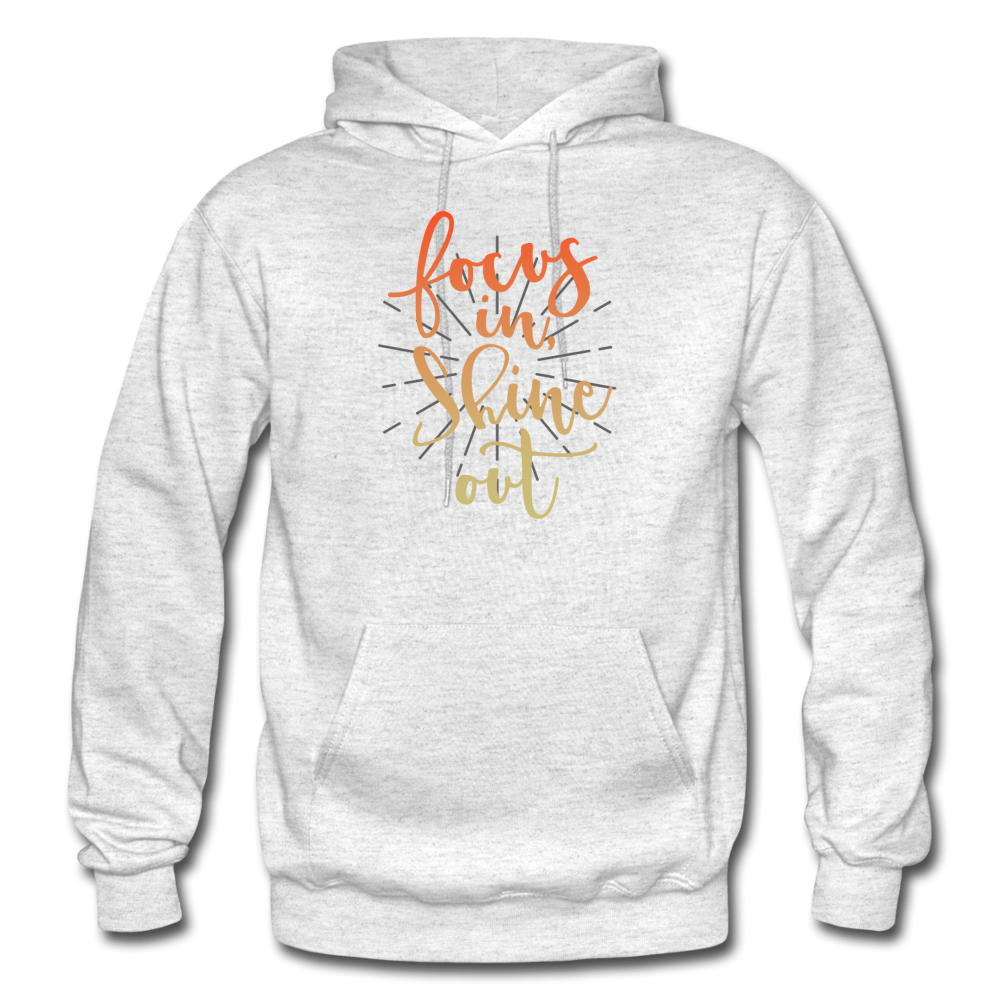 Focus in Shine Out O Gildan Heavy Blend Adult Hoodie - light heather gray