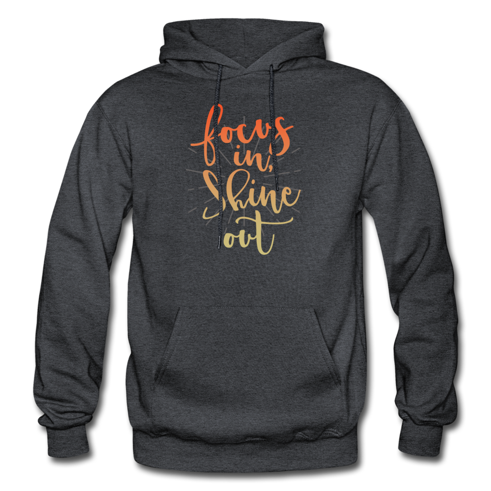 Focus in Shine Out O Gildan Heavy Blend Adult Hoodie - charcoal grey