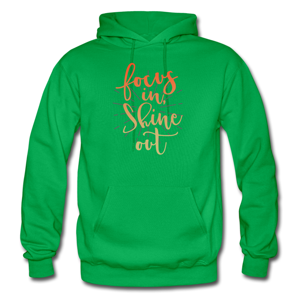 Focus in Shine Out O Gildan Heavy Blend Adult Hoodie - kelly green