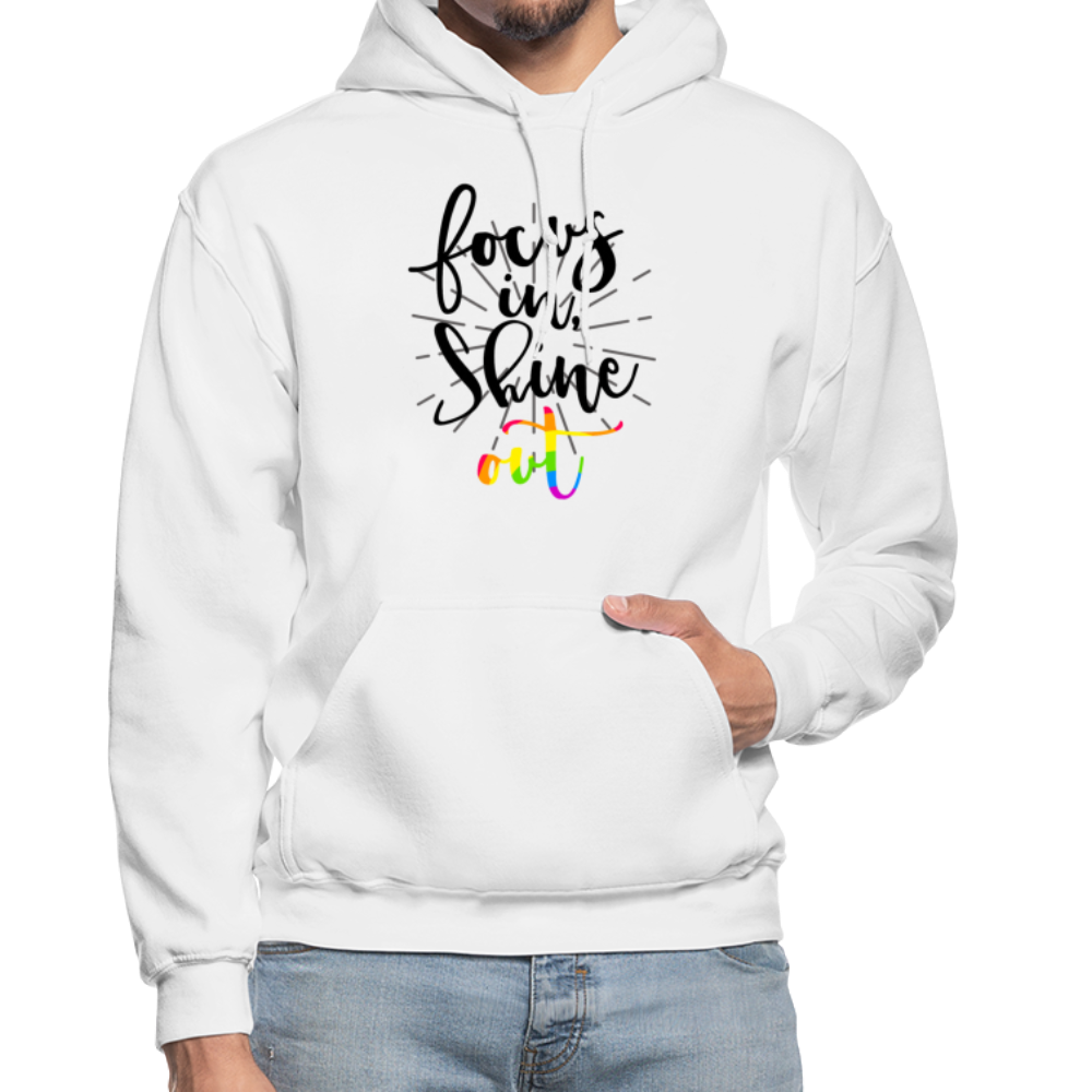 Focus in Shine Out B Gildan Heavy Blend Adult Hoodie - white