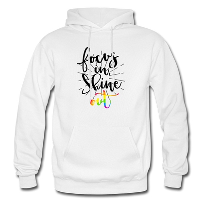 Focus in Shine Out B Gildan Heavy Blend Adult Hoodie - white