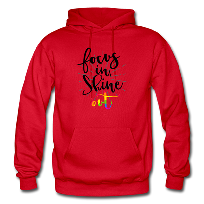 Focus in Shine Out B Gildan Heavy Blend Adult Hoodie - red