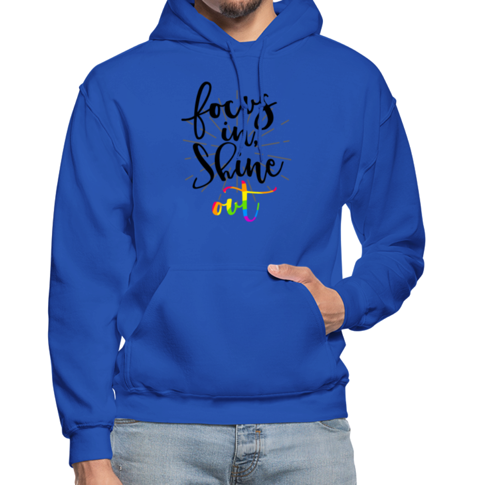 Focus in Shine Out B Gildan Heavy Blend Adult Hoodie - royal blue