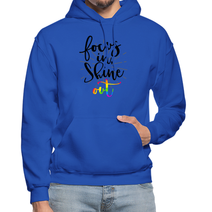 Focus in Shine Out B Gildan Heavy Blend Adult Hoodie - royal blue