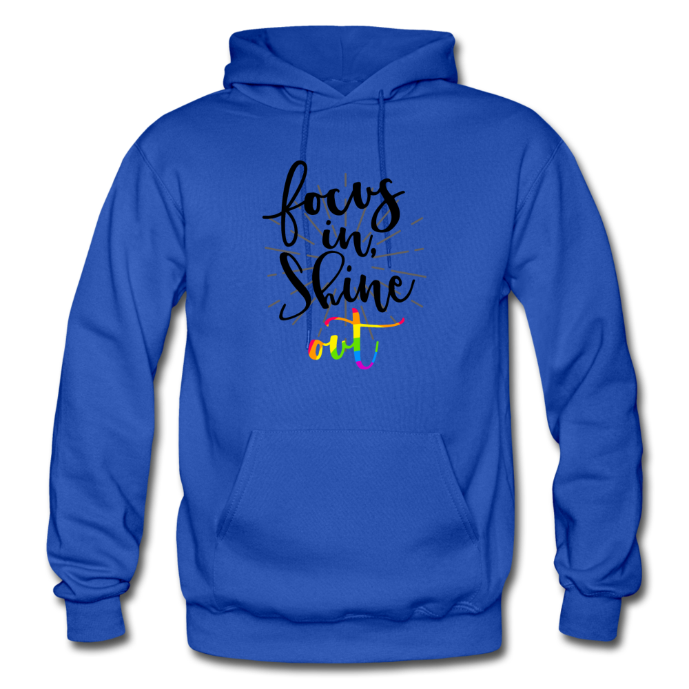 Focus in Shine Out B Gildan Heavy Blend Adult Hoodie - royal blue