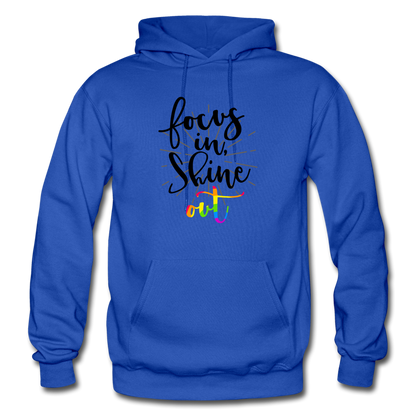 Focus in Shine Out B Gildan Heavy Blend Adult Hoodie - royal blue