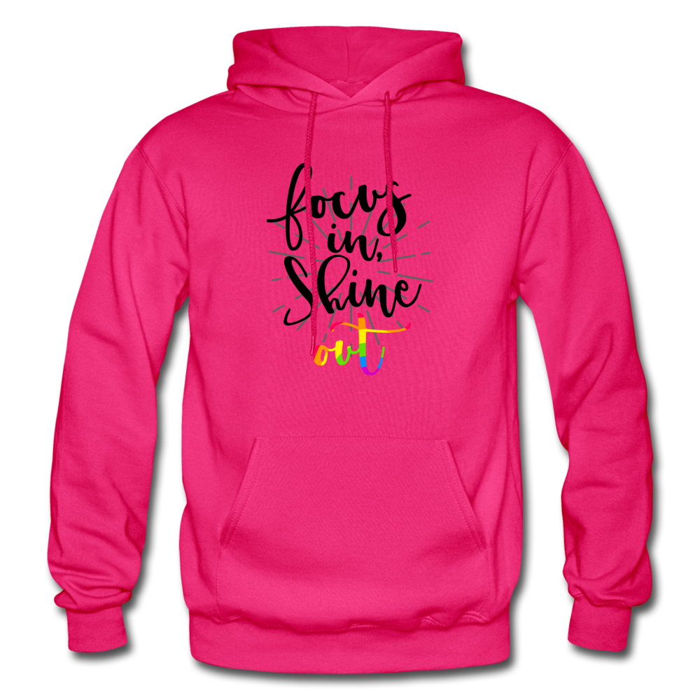 Focus in Shine Out B Gildan Heavy Blend Adult Hoodie - fuchsia