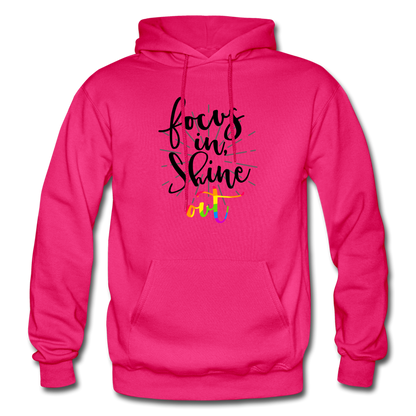 Focus in Shine Out B Gildan Heavy Blend Adult Hoodie - fuchsia