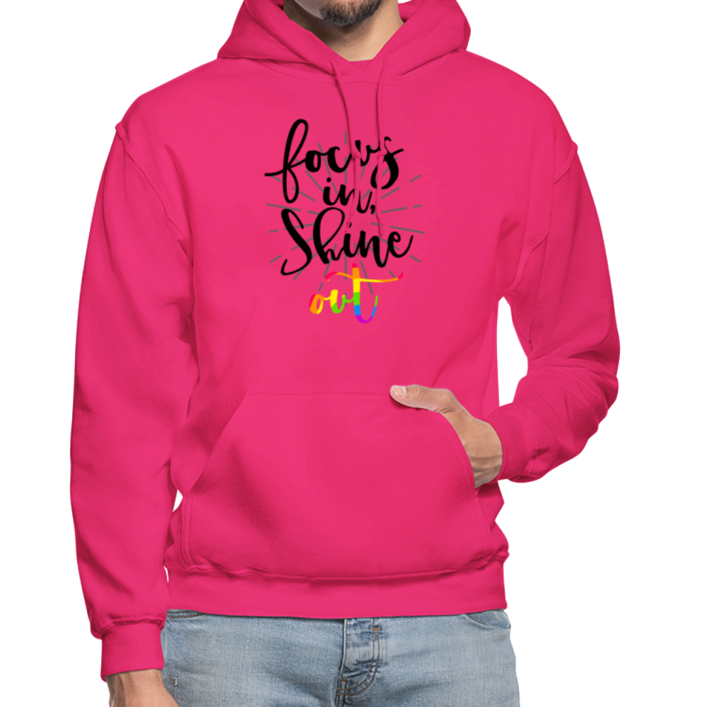 Focus in Shine Out B Gildan Heavy Blend Adult Hoodie - fuchsia