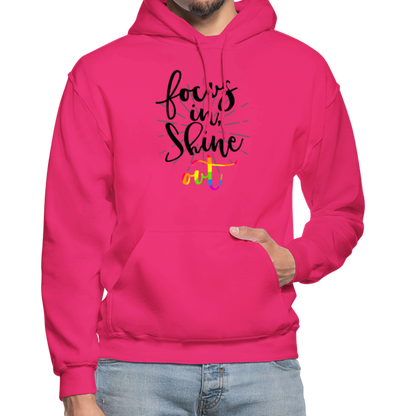 Focus in Shine Out B Gildan Heavy Blend Adult Hoodie - fuchsia